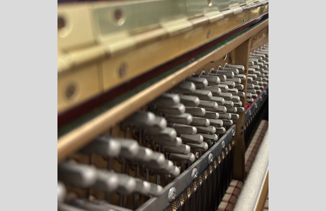 Reid Sohn Polished Wine Red Mahogany SU110F Upright Piano, Used - All Inclusive Premium Package (SN:634227) - Image 9